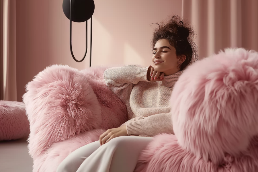 pink sofa bed